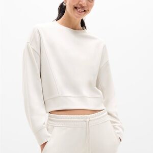 NWT Athleta Bone Seasoft Rib Crewneck Sweatshirt